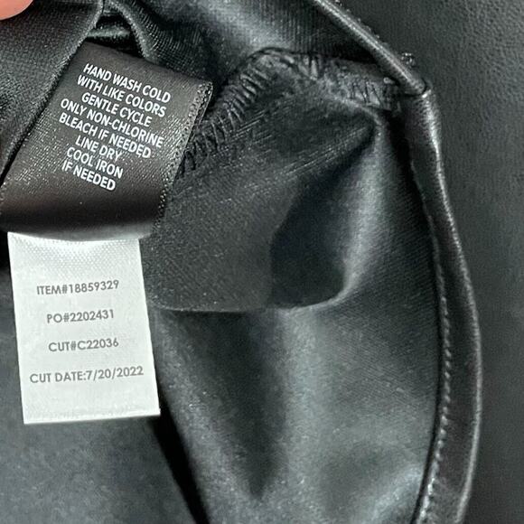 Torrid Black Faux Leather Lace Up Top Plus Size 3X Tank Peplum Club Moto Biker - Picture 6 of 9